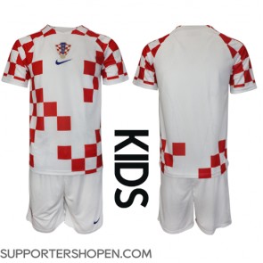 Kroatien Hemmatröja Barn VM 2022 Kortärmad (+ korta byxor)